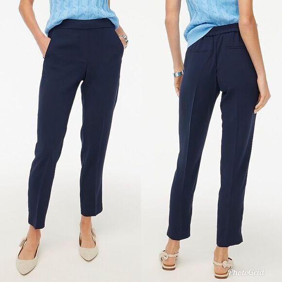 J.Crew jamie pant with elastic waist in navy blue Trousers - Picture 1 of 11
